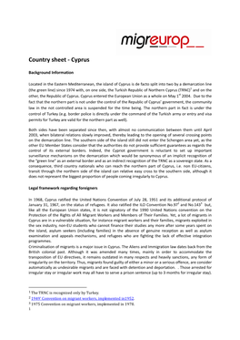 Country Sheet Cyprus