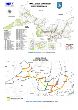 Mapa Dróg Gminy Żurawica (Naciśnij Aby Powiększyć Mapę)