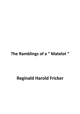 Reginald Harold Fricker