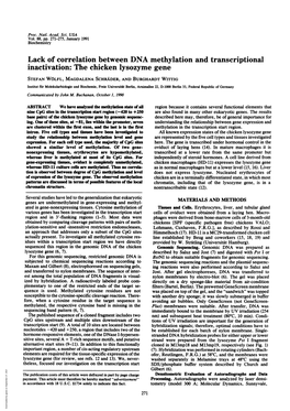 The Chicken Lysozyme Gene