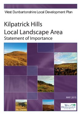 Kilpatrick Hills Local Landscape Area Statement of Importance