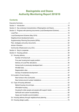 Basingstoke and Deane Authority Monitoring Report 2018/19