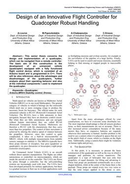 Design of an Innovative Flight Controller for Quadcopter Robust Handling