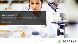 The Pharma 1000 Top Global Pharmaceutical Company Report