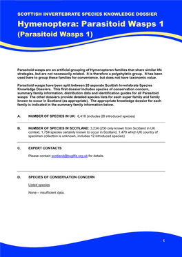 Hymenoptera: Parasitoid Wasps 1 (Parasitoid Wasps 1)