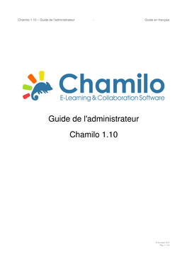 Chamilo 1.10 – Guide De L'administrateur ­ Guide En Français