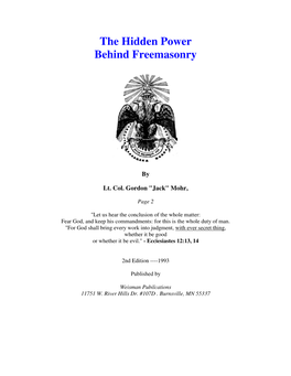 The Hidden Power Behind Freemasonry