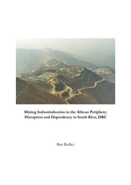 Mining Industrialisation in the African Periphery: Disruption and Dependency in South Kivu, DRC