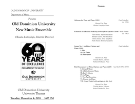 Old Dominion University New Music Ensemble