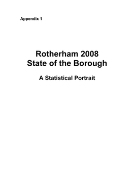 Rotherham 2008 State of the Borough