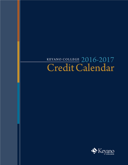 Credit Calendar 2016-2017