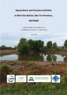 Aquaculture and Forestry Activities in Binh Dai District, Ben Tre Province, Vietnam