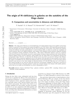 The Origin of HI-Deficiency in Galaxies on the Outskirts of the Virgo Cluster