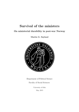 Survival of the Ministers on Ministerial Durability in Post-War Norway
