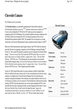 Chevrolet Camaro - Wikipedia, the Free Encyclopedia Page 1 of 9
