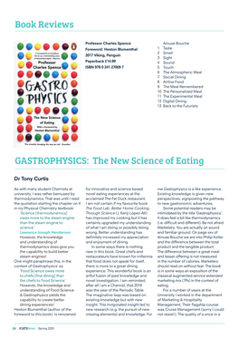 Book Reviews GASTROPHYSICS: the New Science of Eating