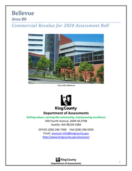 Bellevue Area 80 Commercial Revalue for 2020 Assessment Roll