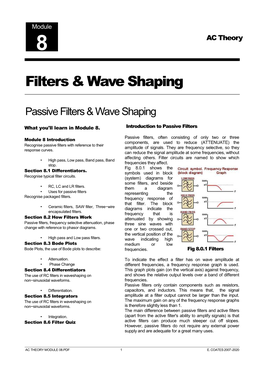 Filters & Wave Shaping