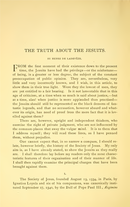 The Truth About the Jesuits