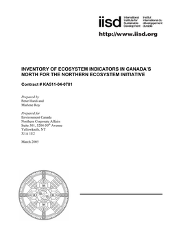 Inventory of Ecosystem Indicators in Canada's North for the Northern