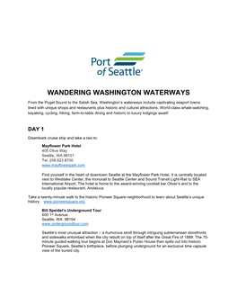 Wandering Washington Waterways