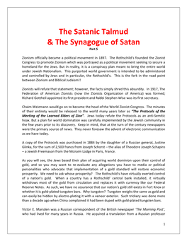 The Satanic Talmud & the Synagogue of Satan