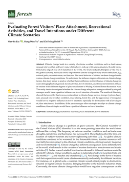 Evaluating Forest Visitors' Place Attachment, Recreational Activities