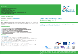 GNSS PHD TRAINING 2011 Fin.Indd