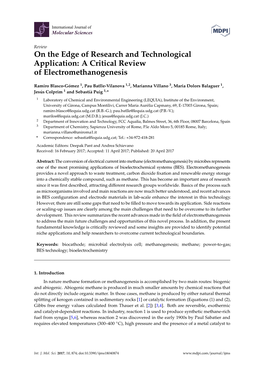 On the Edge of Research and Technological Application: a Critical Review of Electromethanogenesis