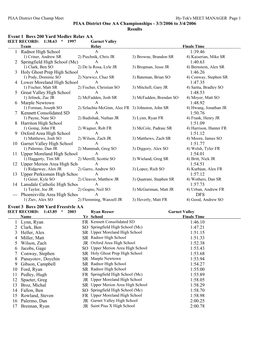 PIAA District One AA Championships