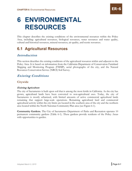 CHAPTER 6: Environmental Resources ER-6