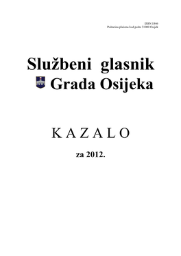 Službeni Glasnik Grada Osijeka