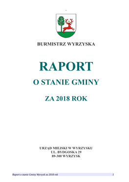 Raport O Stanie Gminy