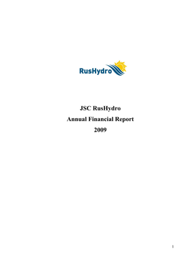 JSC Rushydro Annual Financial Report 2009