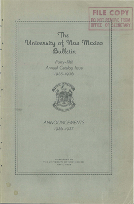 1935-1936 Catalog Issue