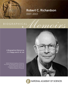 Robert C. Richardson 1937–2013