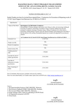 Execution of Repair Work of 132 KV Jayal Nagaur Line.Pdf