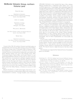 Mcmurdo Volcanic Group, Northern Victoria Land