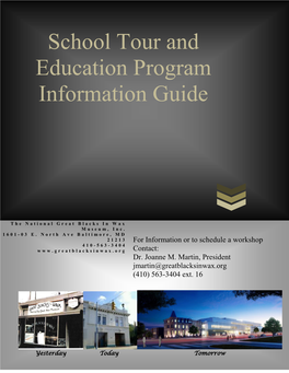 Museum School Tour and Education Program Information Guide