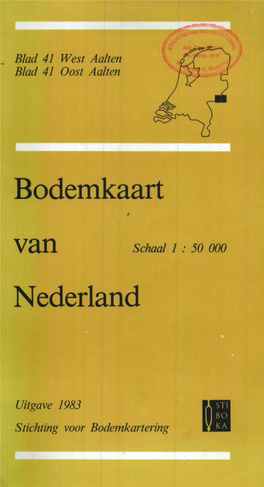 Bodemkaart Van Nederland, Blad 41 West Aalten, Blad 41 Oost Aalten