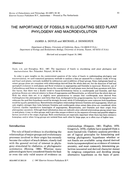 The Importance of Fossils in Elucidating Seed Plant Phylogeny and Macroevolution