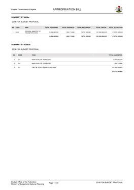 Appropriation Bill