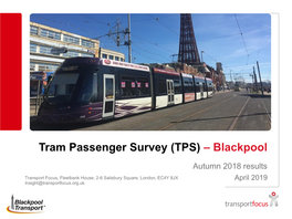 Tram Passenger Survey (TPS) – Blackpool