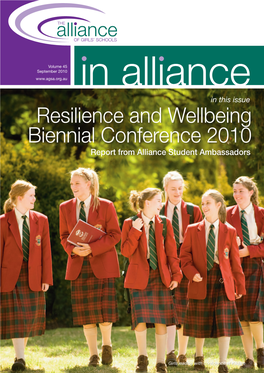 Resilience and Wellbeing Biennial Conference 2010 Report from Alliance Student Ambassadors