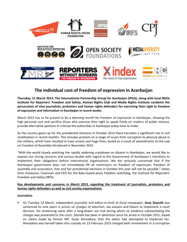 The Individual Cost of Freedom of Expression in Azerbaijan