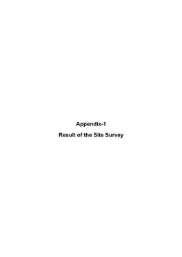 Appendix-1 Result of the Site Survey
