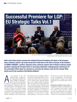 Successful Premiere for LGP: EU Strategic Talks Vol.1