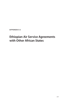 Ethiopian Air Service Agreements with Other African States