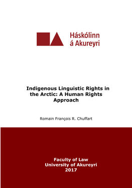 Indigenous Linguistic Rights in the Arctic: a Human Rights Approach