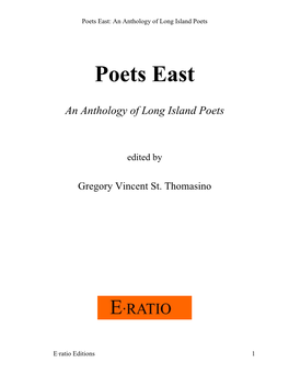 Poets East: an Anthology of Long Island Poets .Pdf